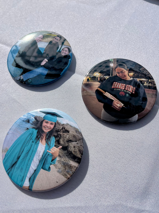 Custom Photo Buttons (Set of 6)